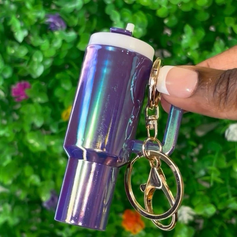 Mini Tumbler Chapstick Holder Keychain – Cup Bag Charm (Multiple Colors)