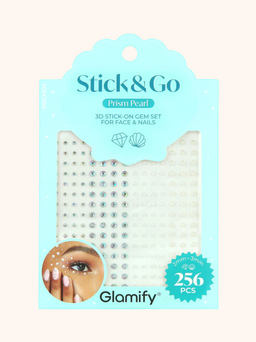 Stick & Go 3D Face & Nail Gems – Stick-On Rhinestone Set