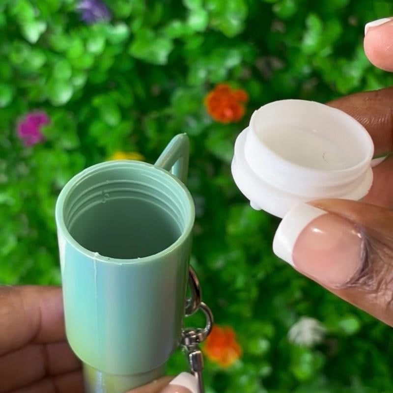 Mini Tumbler Chapstick Holder Keychain – Cup Bag Charm (Multiple Colors)