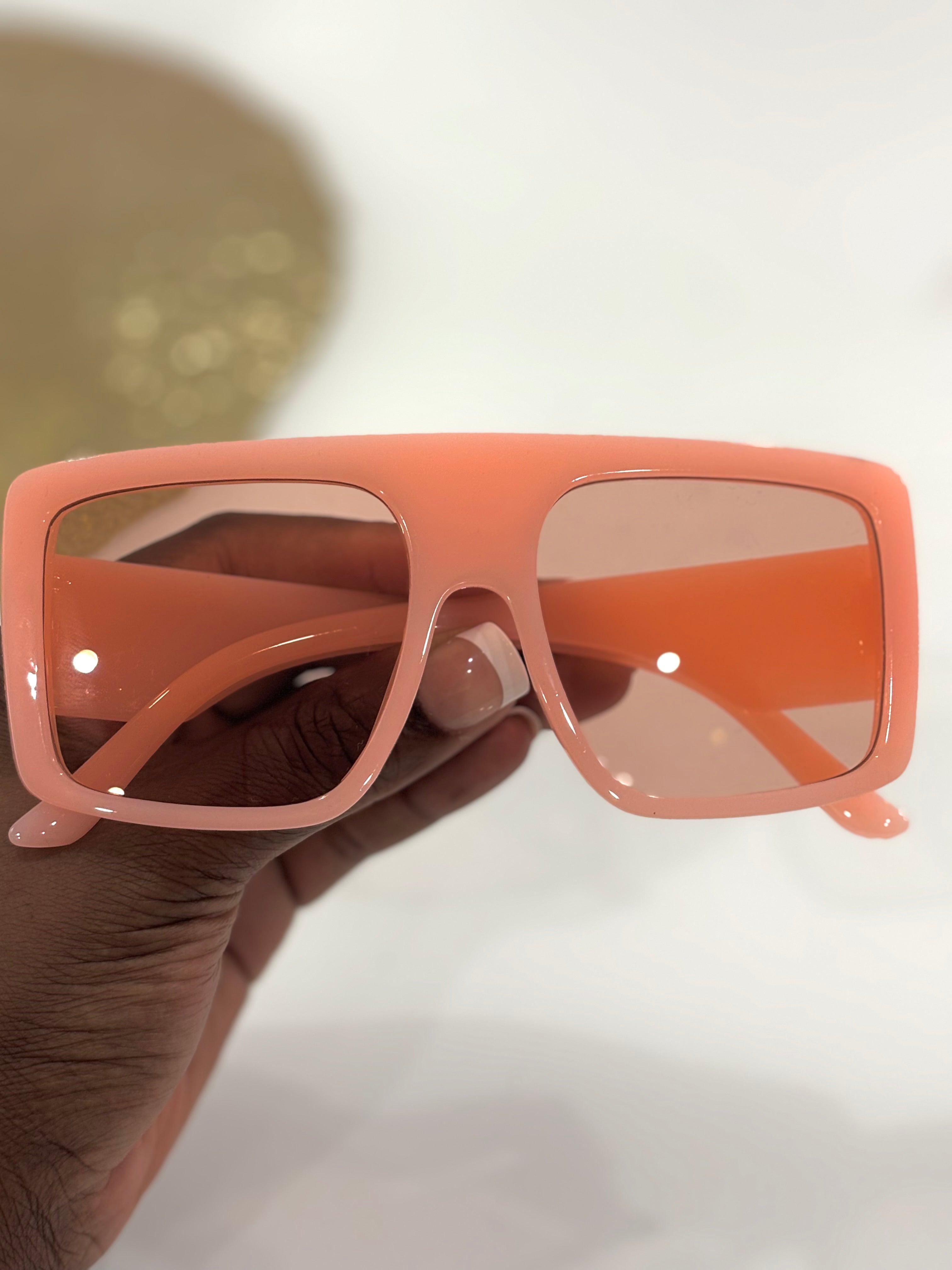 Oversized Square Sunglasses – Flat Top Y2K Shades (Multiple Colors)