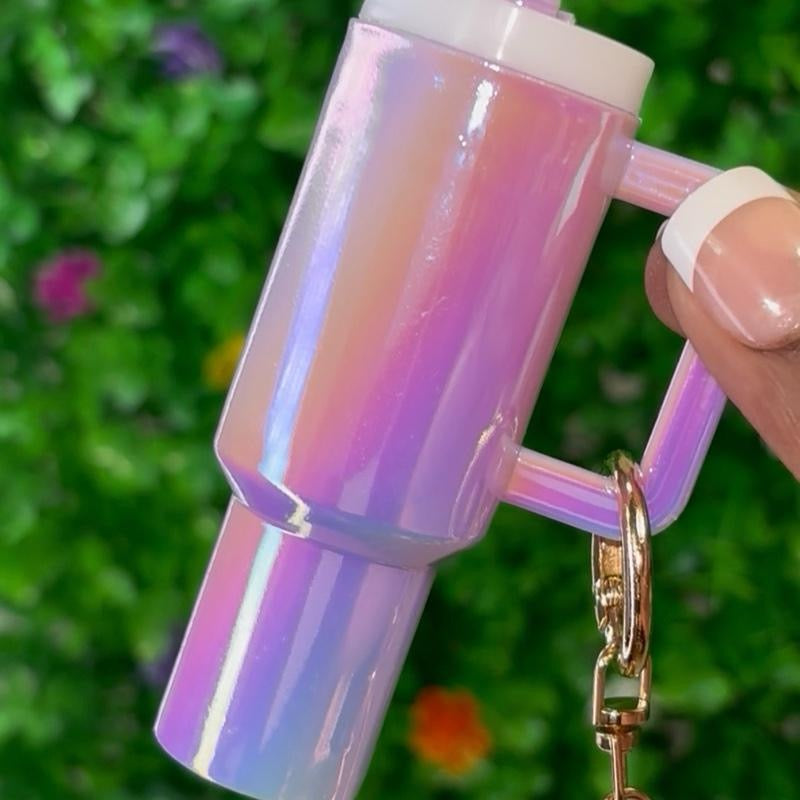 Mini Tumbler Chapstick Holder Keychain – Cup Bag Charm (Multiple Colors)