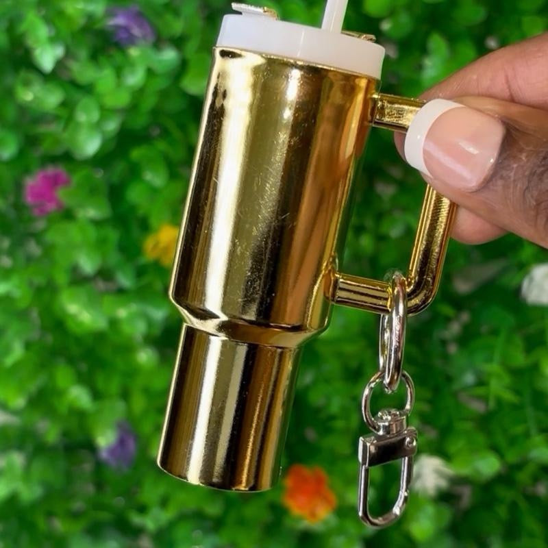 Mini Tumbler Chapstick Holder Keychain – Cup Bag Charm (Multiple Colors)