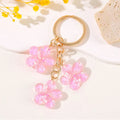 Glitter Resin Flower Keychain - Y2K Bag Charm & Key Accessory