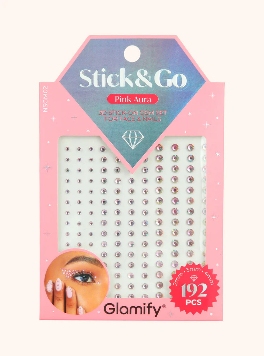Stick & Go 3D Face & Nail Gems – Stick-On Rhinestone Set