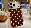Polka Dot Phone Case – Glossy Retro iPhone Cases Mocha Kiss IPhone 17