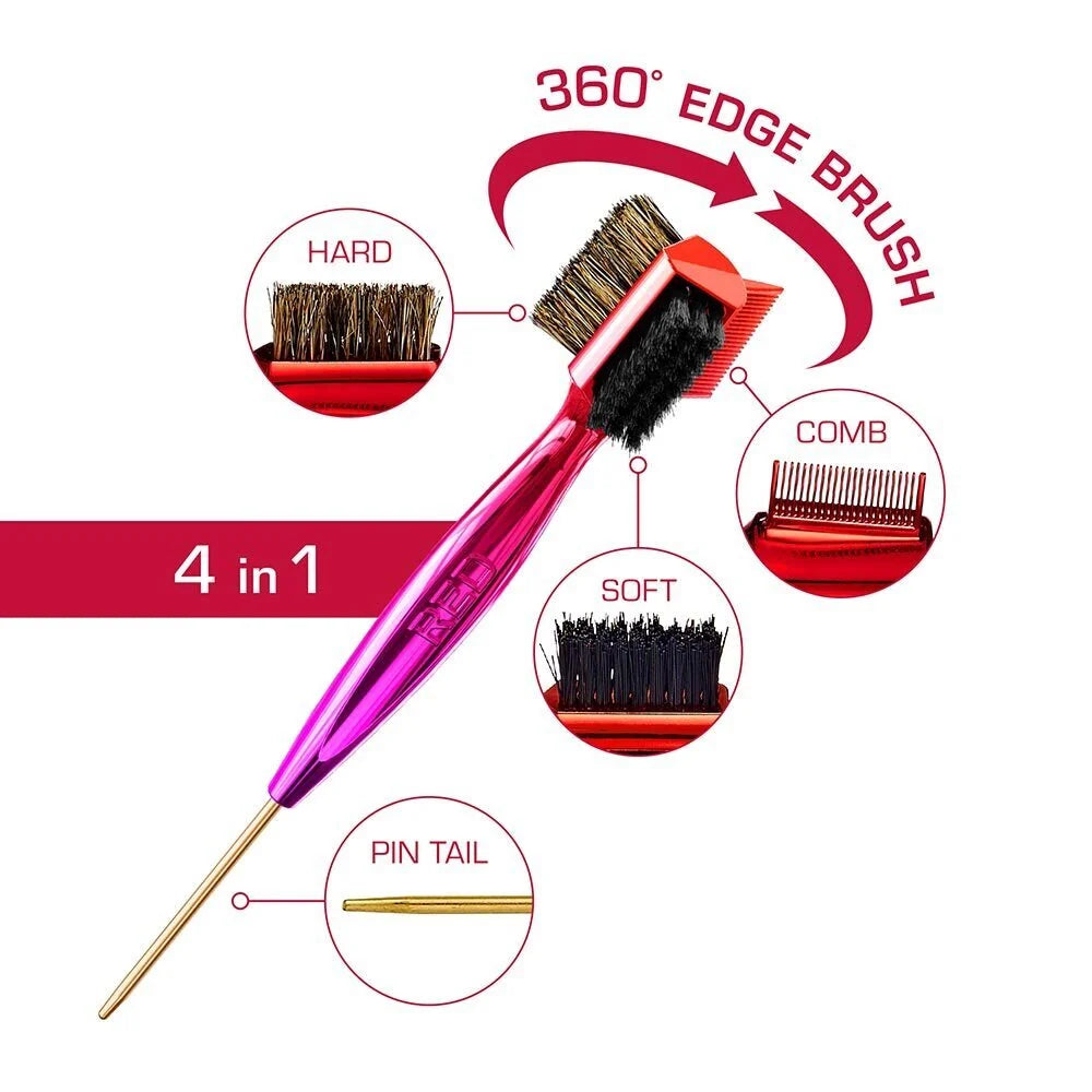 4-in-1 360° Edge Brush with Pin Tail