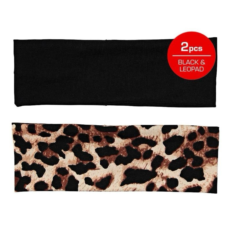Wide Stretch Headband Set (2-Pack) – Soft Non-Slip Hair Bands