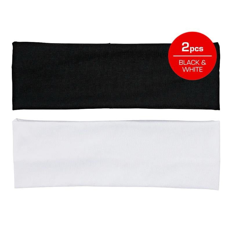 Wide Stretch Headband Set (2-Pack) – Soft Non-Slip Hair Bands