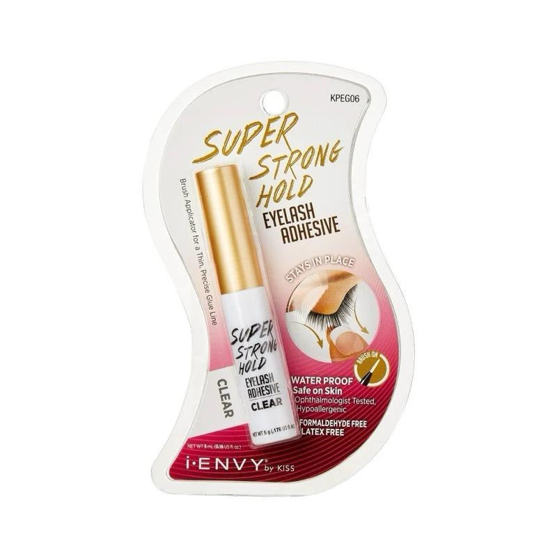 by Kiss Brush-On Eyelash Adhesive – Latex-Free (Black/Clear)