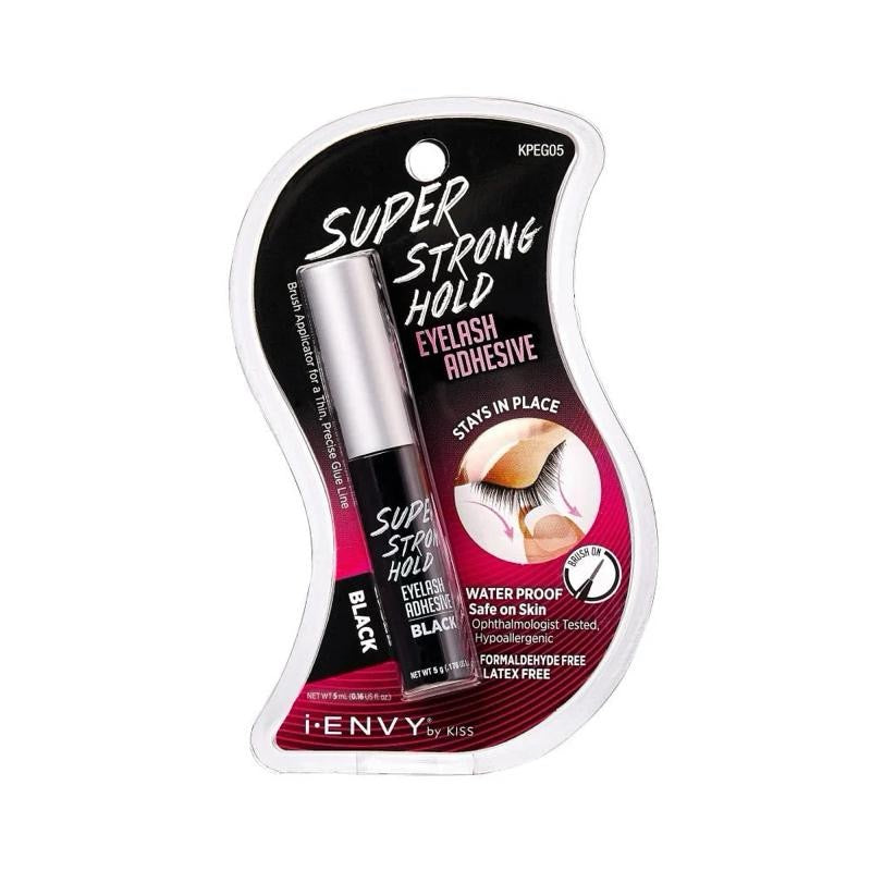 by Kiss Brush-On Eyelash Adhesive – Latex-Free (Black/Clear)