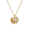 Gold Heart Locket Necklace –  Hidden Pearl Inside