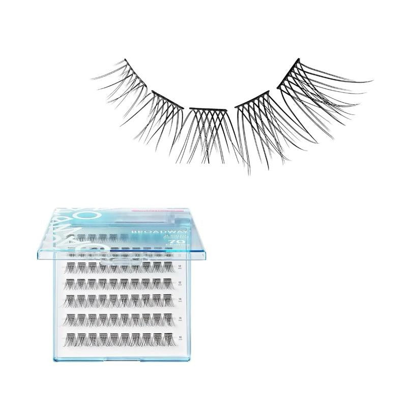 Broadway Trendy DIY Cluster Lashes – Manga-Inspired Wispy Lash Extensions (70–112pcs)