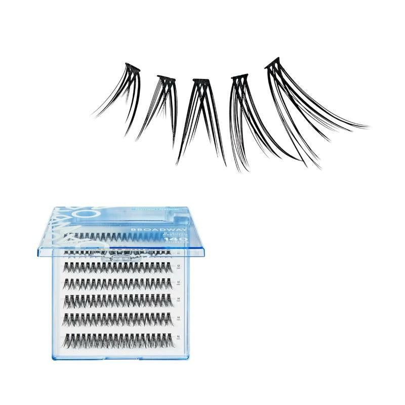 Broadway Trendy DIY Cluster Lashes – Manga-Inspired Wispy Lash Extensions (70–112pcs)