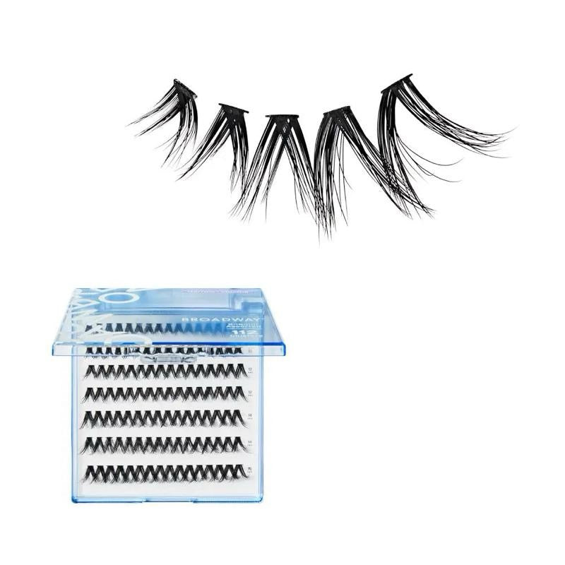 Broadway Trendy DIY Cluster Lashes – Manga-Inspired Wispy Lash Extensions (70–112pcs)