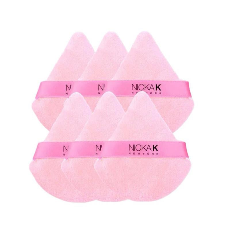 Nicka K Setting & Baking Puff Finger Size 6 Count - Super Soft, Precise Edges, Powder Makeup