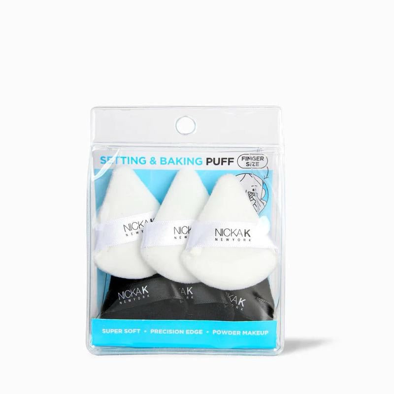 Nicka K Setting & Baking Puff Finger Size 6 Count - Super Soft, Precise Edges, Powder Makeup