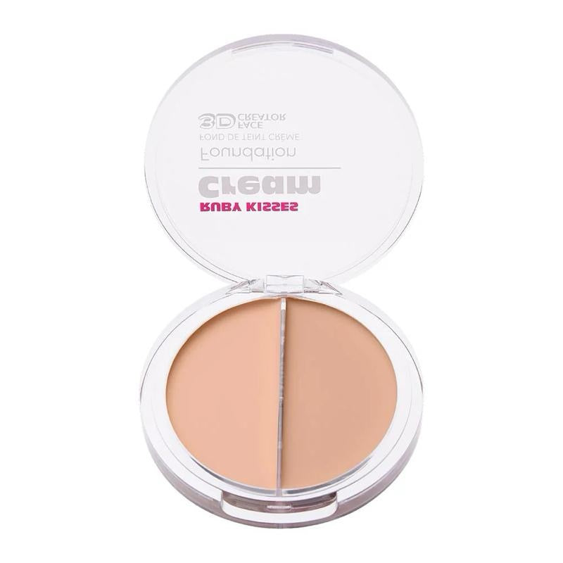 3D Face Creator Duo Foundation & Concealer - Buildable Coverage Non-Greasy Cream for Flawless Complexion - Makeup Cosmetic