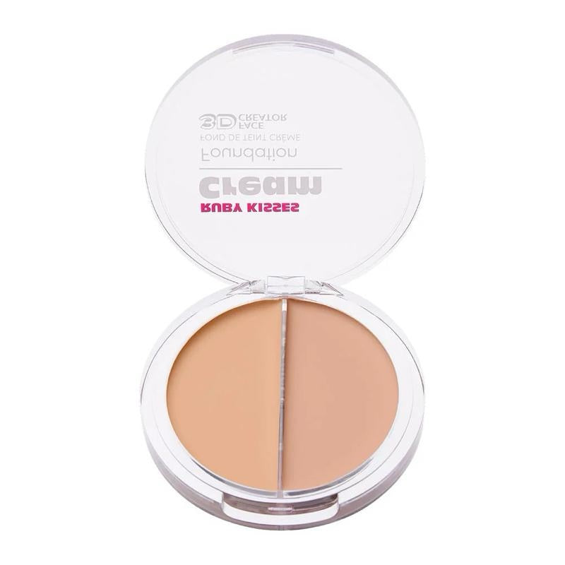 3D Face Creator Duo Foundation & Concealer - Buildable Coverage Non-Greasy Cream for Flawless Complexion - Makeup Cosmetic