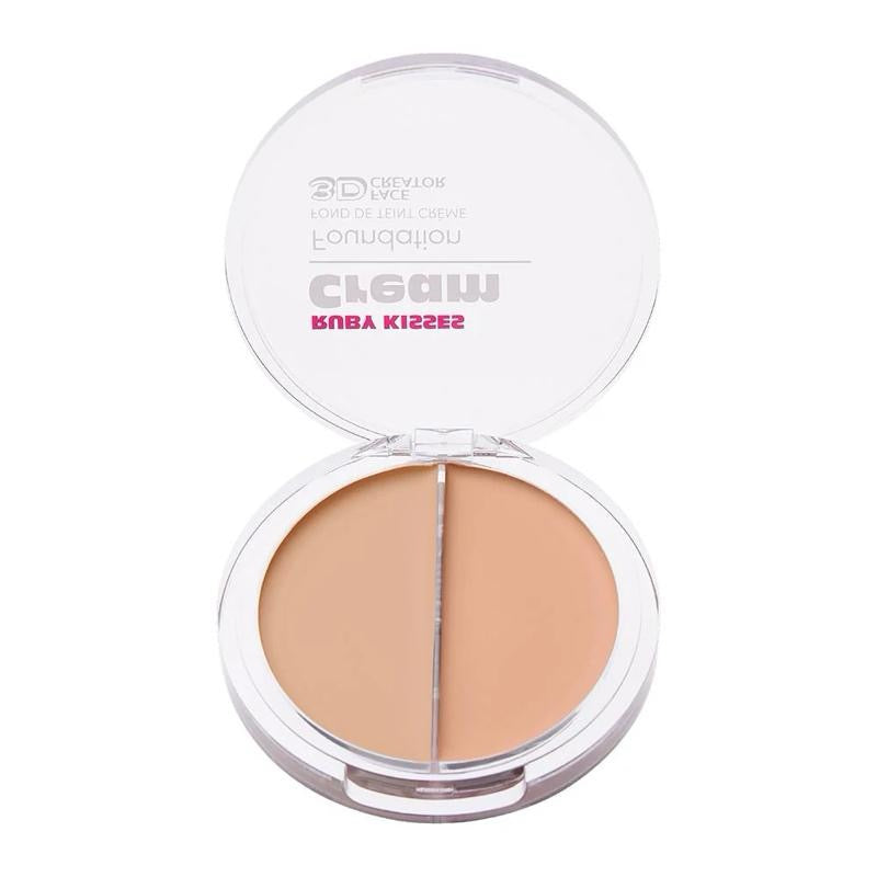 3D Face Creator Duo Foundation & Concealer - Buildable Coverage Non-Greasy Cream for Flawless Complexion - Makeup Cosmetic