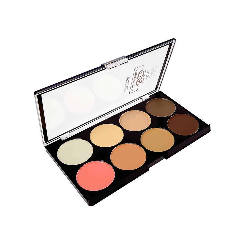 RK 3D Contour Cream Multi-Palette With Highlighter & Blush