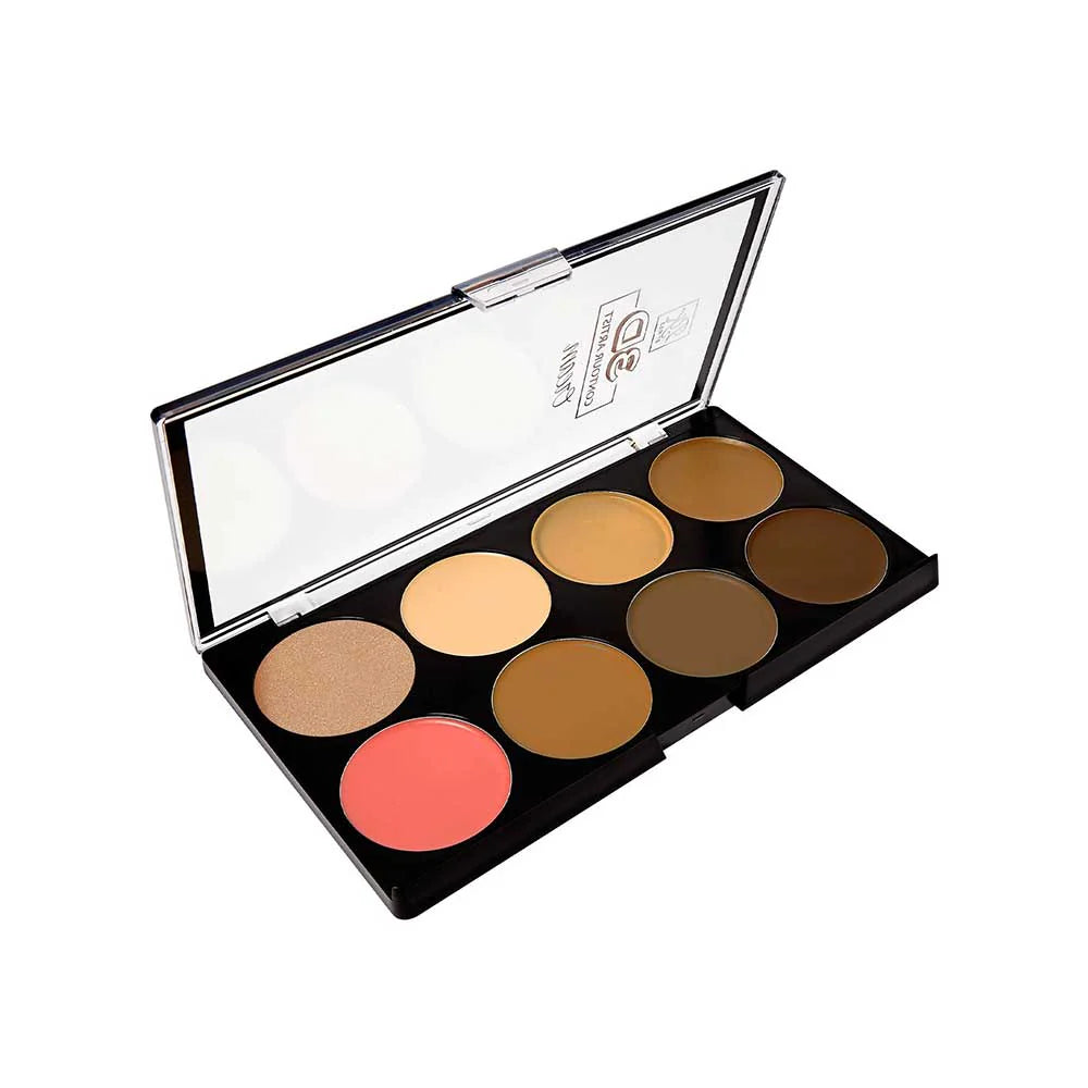 RK 3D Contour Cream Multi-Palette With Highlighter & Blush