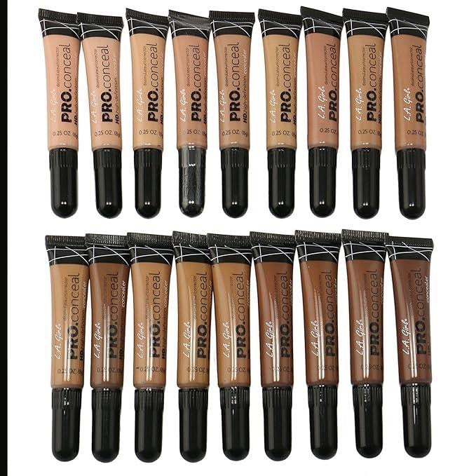 Pro Concealer - Makeup Powder for Flawless Coverage Cosmetic with Brush-tip Applicator - Contour, Foundation Lightweight