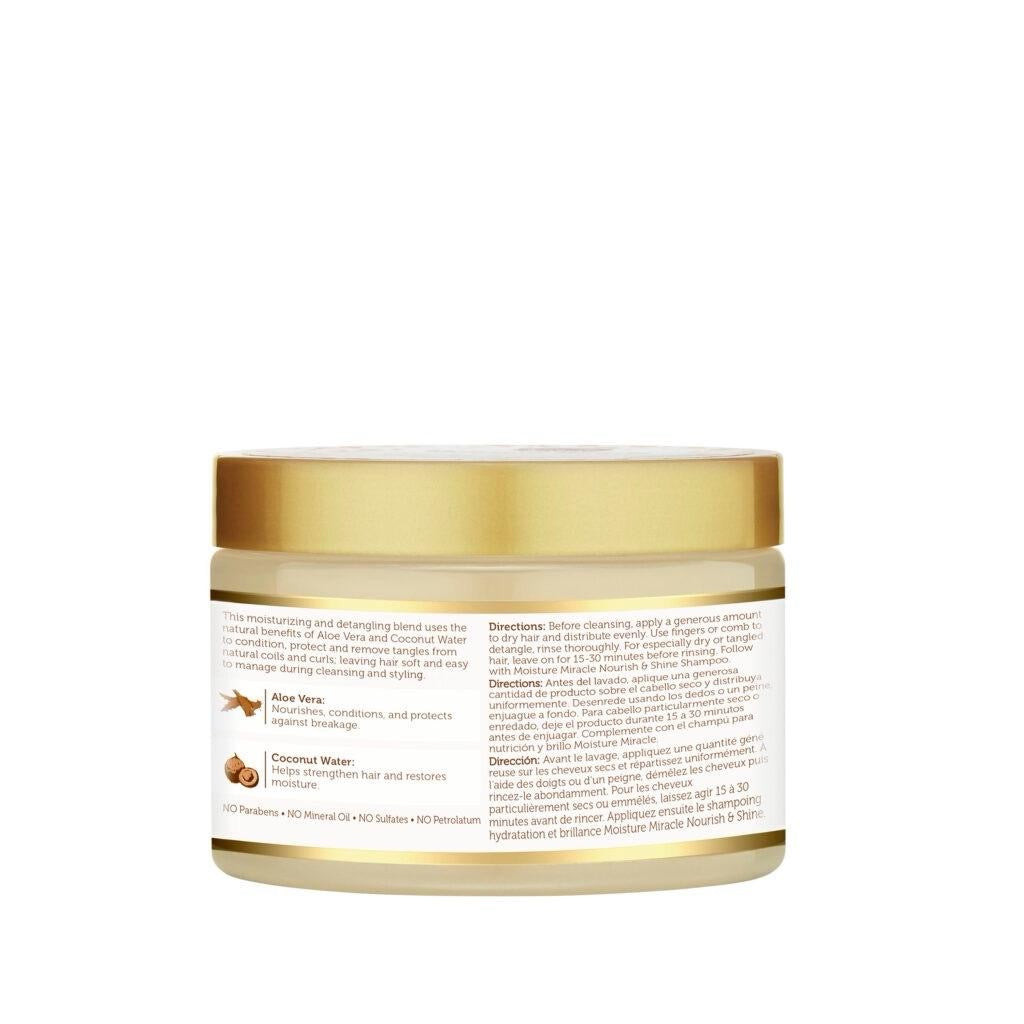 African Pride Moisture Miracle Aloe and Coconut Water Detangle and Condition Pre-Shampoo - 12 fl oz