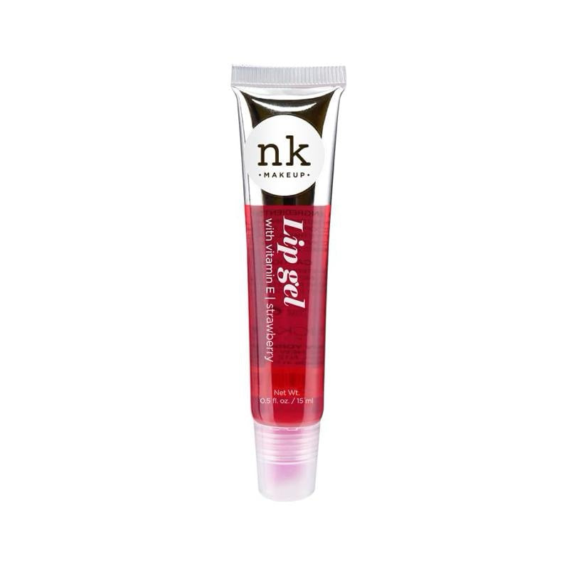 4 Pcs Set NK Hydrating Lip Gel Set | Vitamin E Lip Gloss | Clear Bubble Gum Cherry Strawberry | Glossy Moisturizing Lip Makeup | Cute Lip Gloss Gift Set