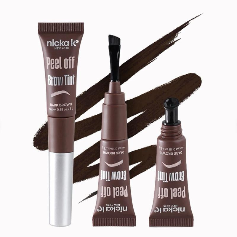 NK New York Peel Off Eyebrow Tint - Long-Lasting Makeup Tinted Brow Gel, Cosmetic Eyebrow Tinting Cream (0.18 oz, Flawless Finish)