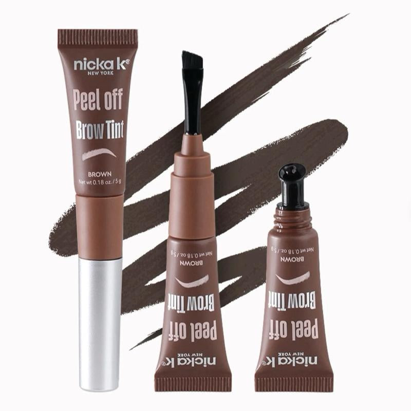 NK New York Peel Off Eyebrow Tint - Long-Lasting Makeup Tinted Brow Gel, Cosmetic Eyebrow Tinting Cream (0.18 oz, Flawless Finish)