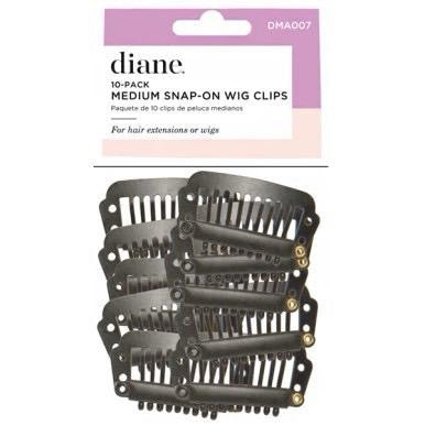 Diane Snap-On Wig Clips Black Large 10pk