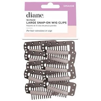 Diane Snap-On Wig Clips Black Large 10pk
