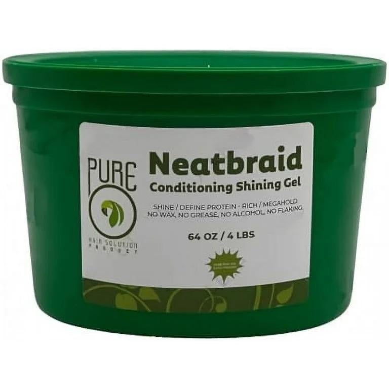 Pure Natural Neatbraid Beauty Professional Conditioning Shining Gel 64oz / 4LB Braiding Hair Gel