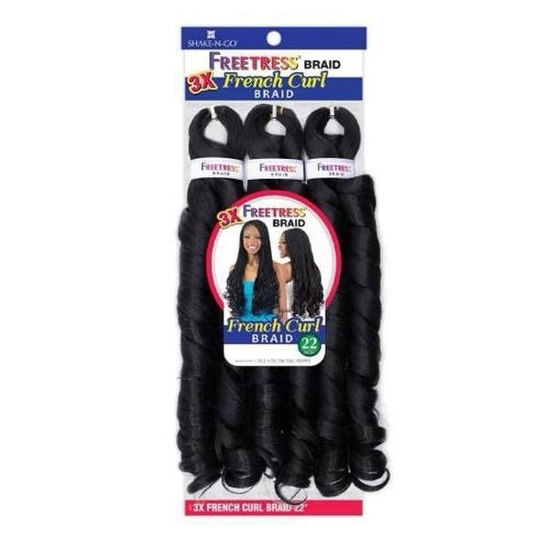 3X French Curl 22" Braiding Hair Extensions by Freetress Braid Collection