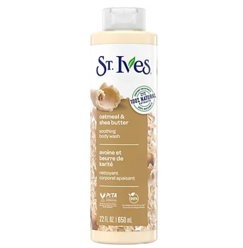St. Ives Oatmeal & Shea Butter Plant-Based Natural Body Wash Soap - 22 fl oz