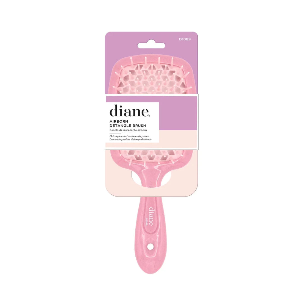 Diane Airborn Detangle Brush Pink | Wet Detangling Brush For Thick & Curly Hair