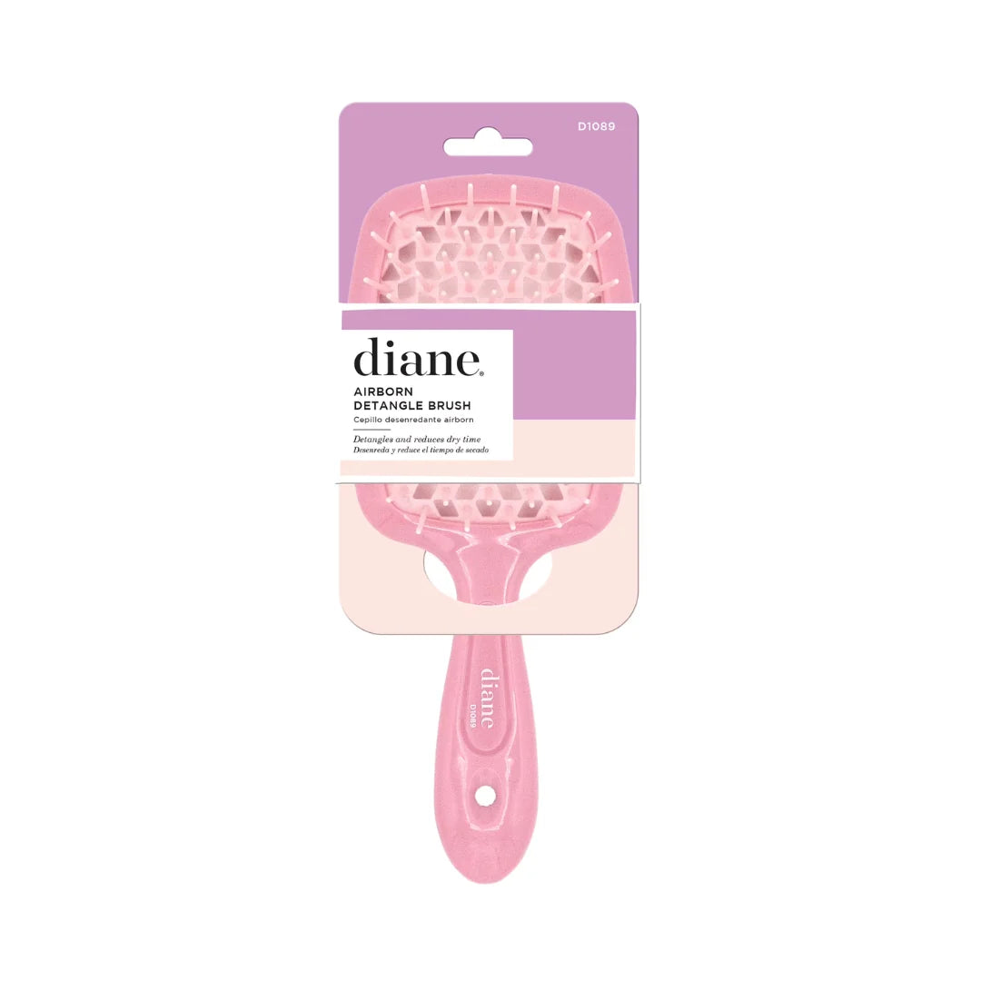 Diane Airborn Detangle Brush Pink | Wet Detangling Brush For Thick & Curly Hair